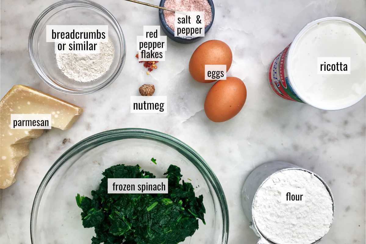 Ingredients on a white countertop.