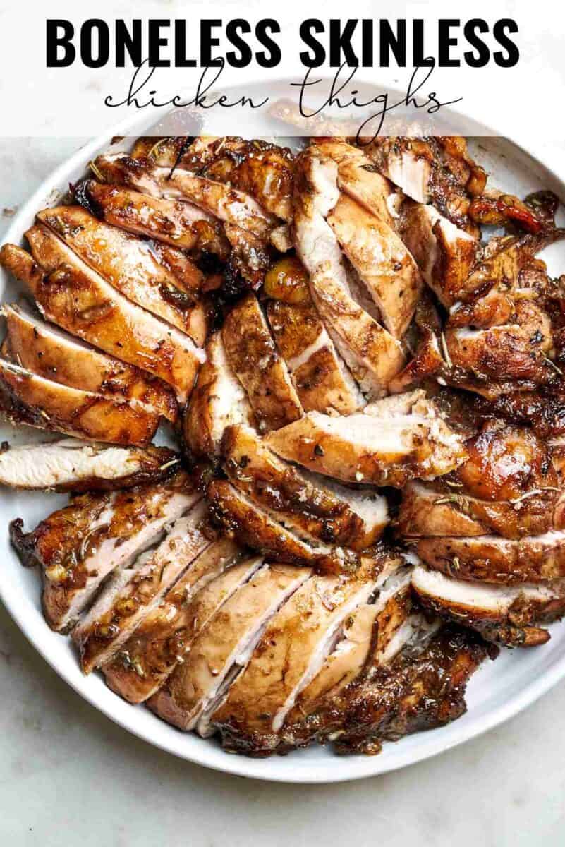 Balsamic Herb Chicken Thighs Boneless Skinless Proportional Plate