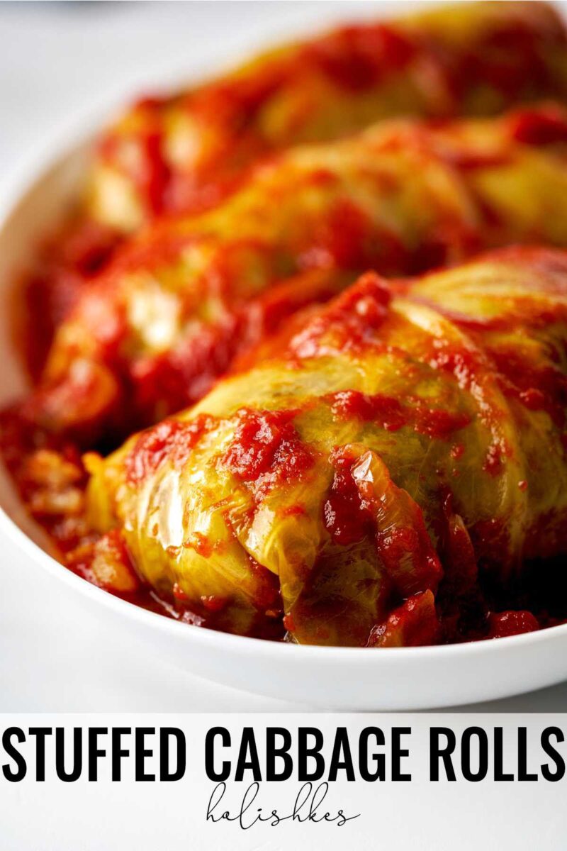 Close up of cabbage rolls.