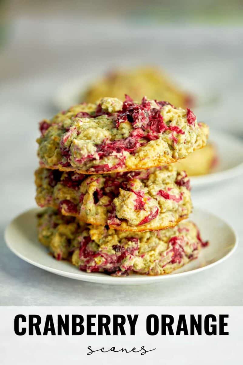 Stack of scones with title text.