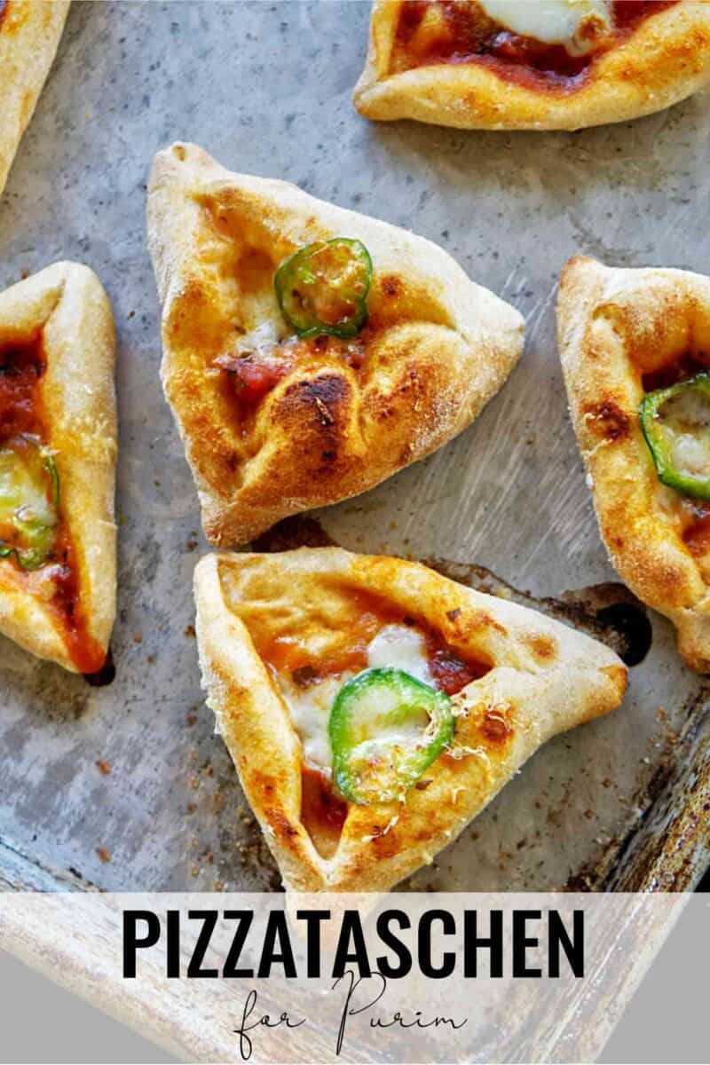 Triangular mini pizza.