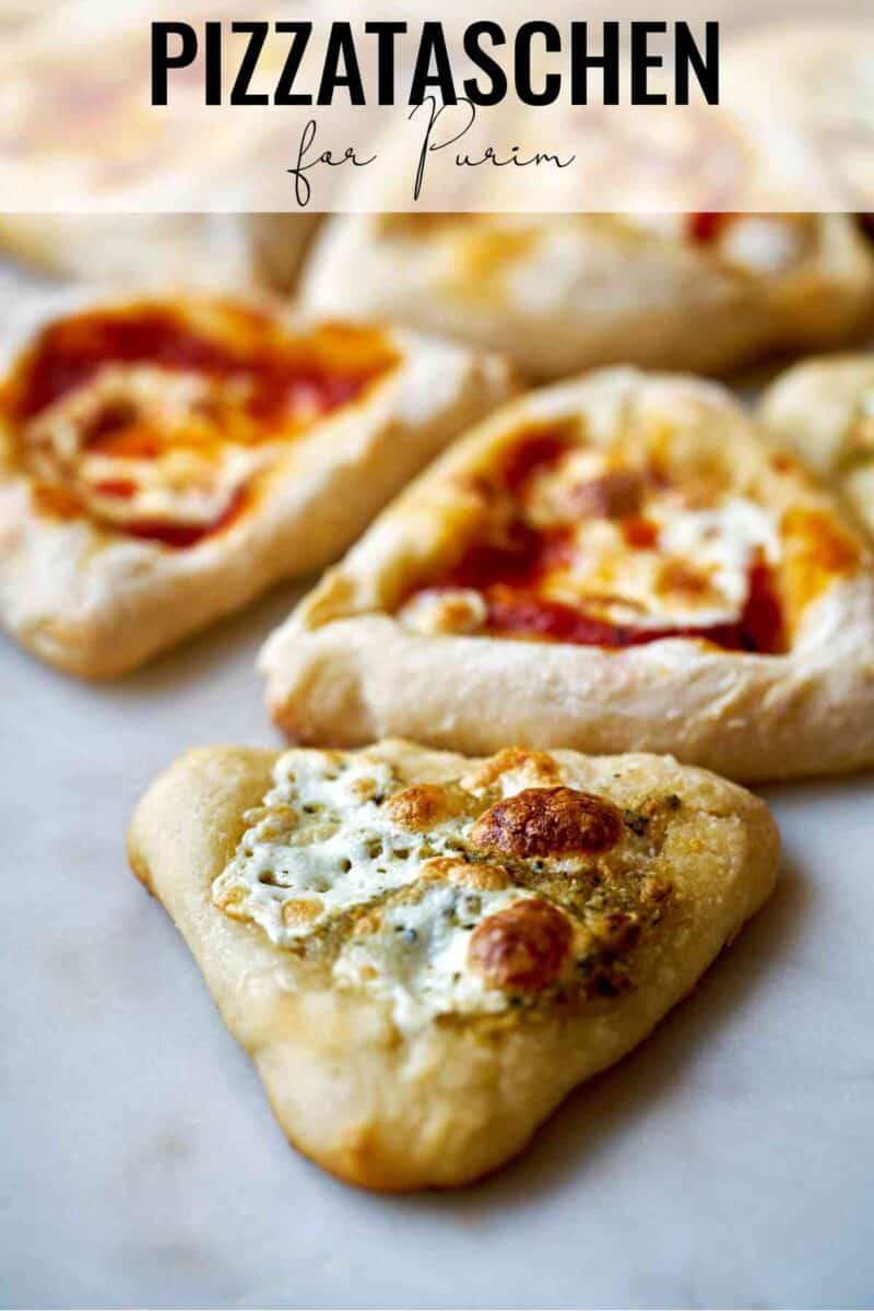 Triangular mini pizza.