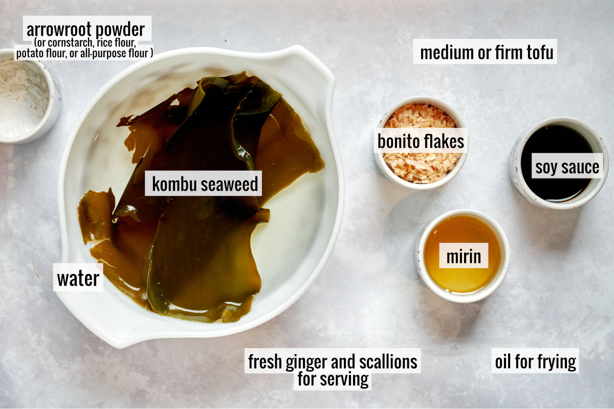 Seaweed and other ingredients to make dashi.