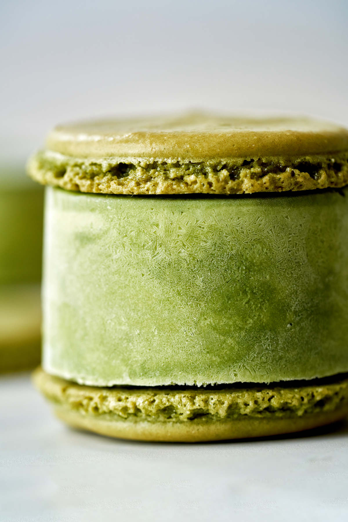 Green ice cream sandwich.