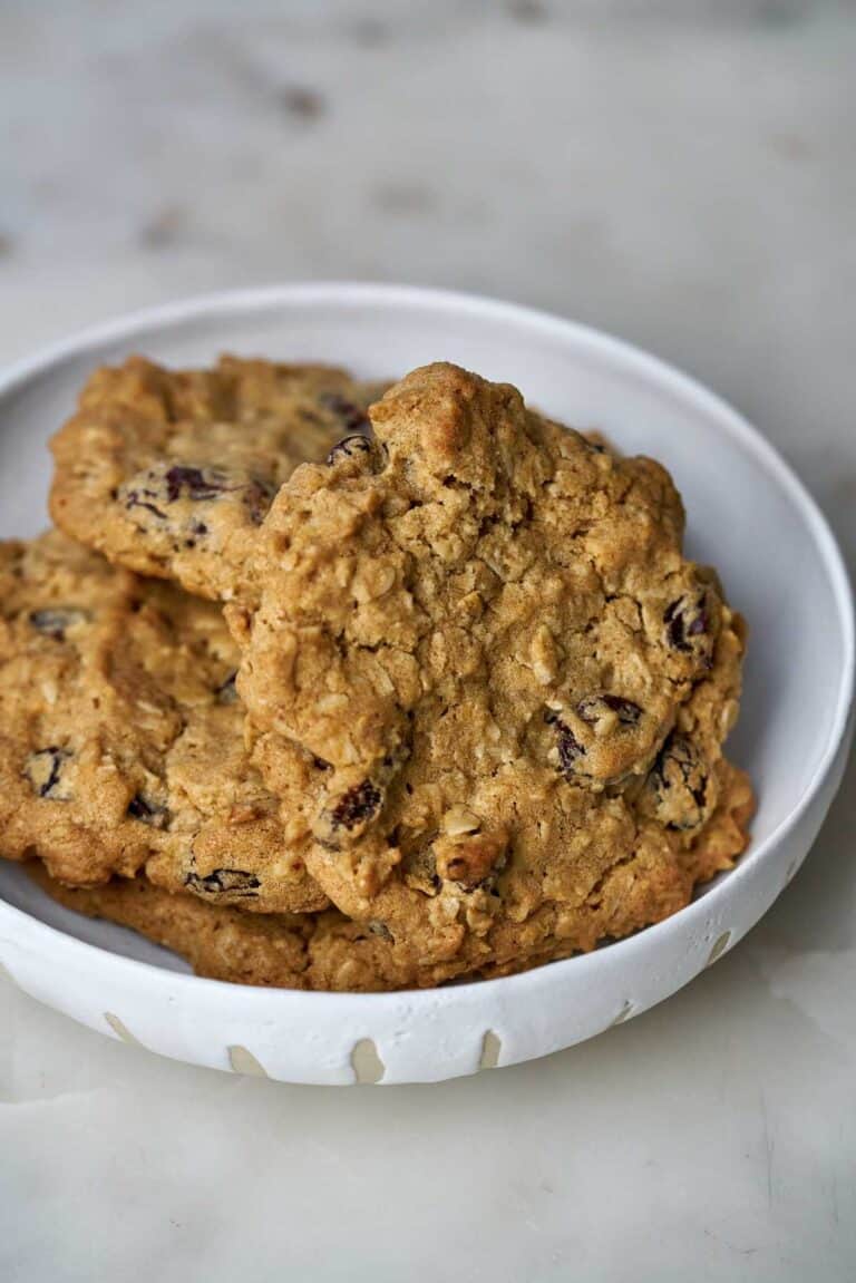 Oatmeal Raisin Ghee Cookies Chewy & Delicious Proportional Plate