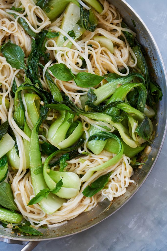 Bok Choy Noodle Stir Fry & Holy Basil | Proportional Plate