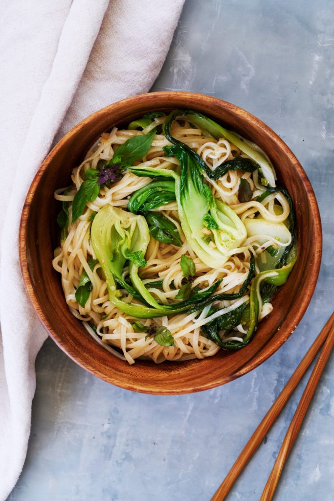 Bok Choy Noodle Stir Fry & Holy Basil | Proportional Plate