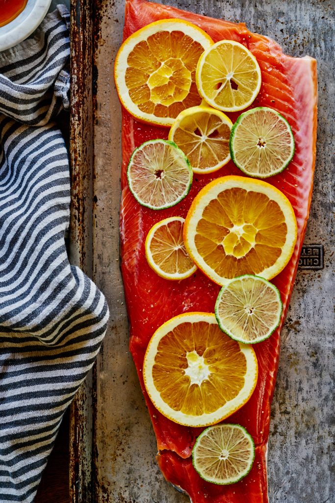 Citrus Salmon with Fennel, Citrus, & Mint Slaw | Proportional Plate