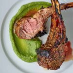 Pomegranate Molasses Lamb with Romanesco Cauliflower Basil Puree | Proportional Plate