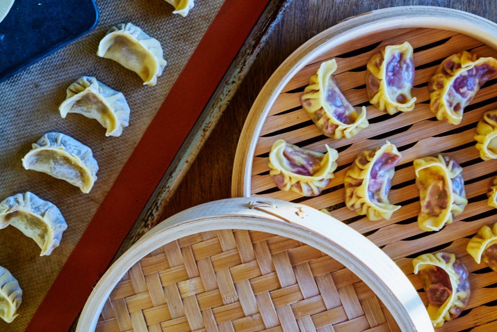 Purple Sweet Potato & Cabbage Dumplings | Proportional Plate