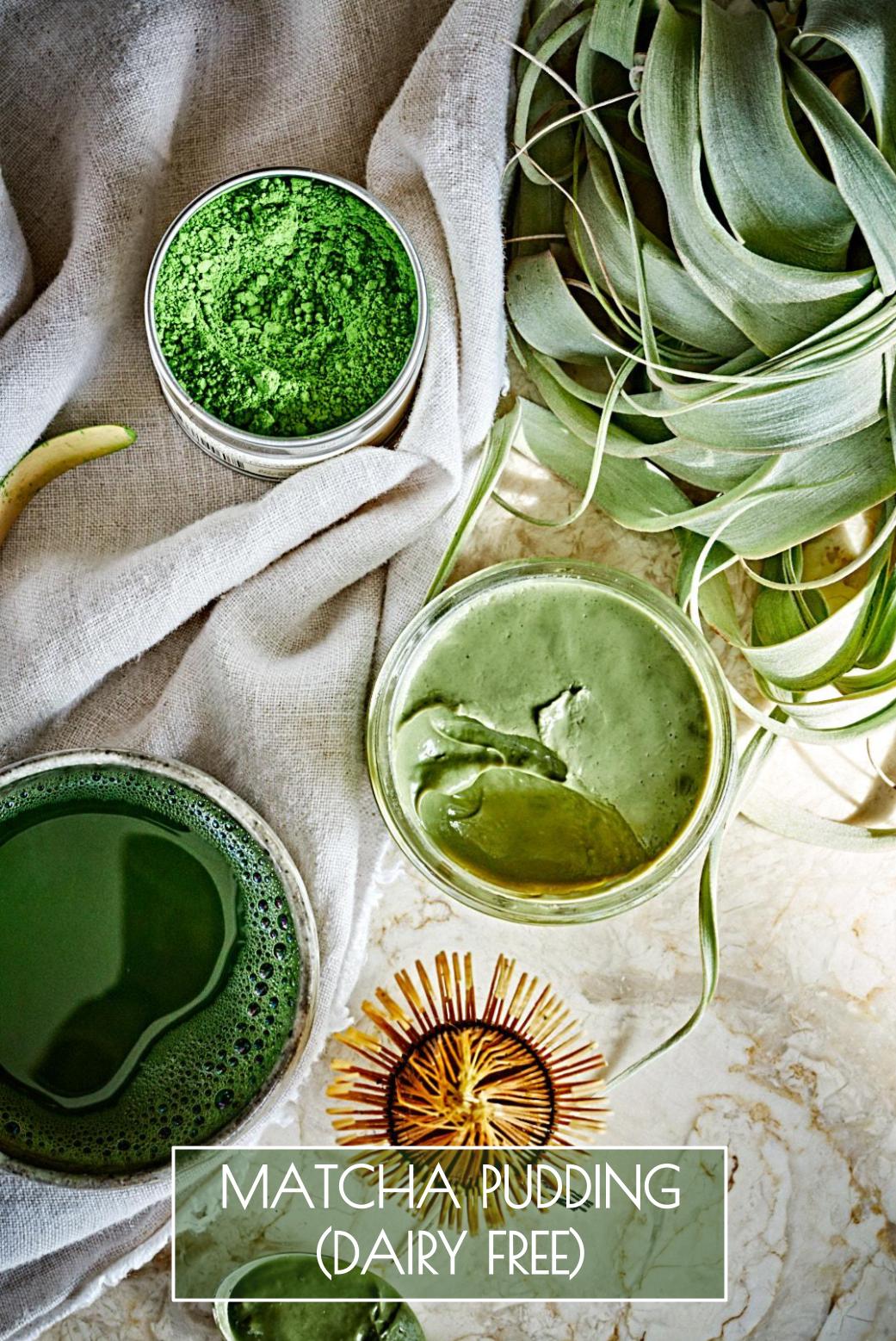 Dairy Free Matcha Pudding | Proportional Plate | A dairy free matcha pudding sure to satisfy that matcha craving, pudding craving, sweets craving, and officially my favorite way to get in a caffeine fix. #matcha #pudding