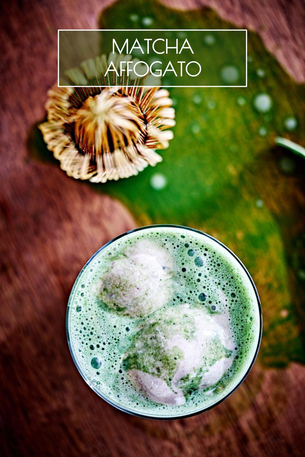 Matcha Affogato with Vanilla Date Ice Cream | Proportional Plate