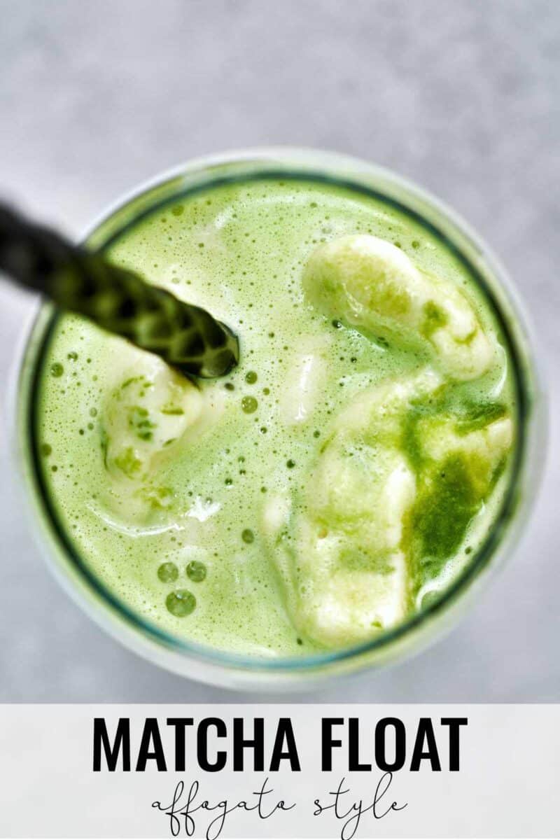 Green ice cream float.