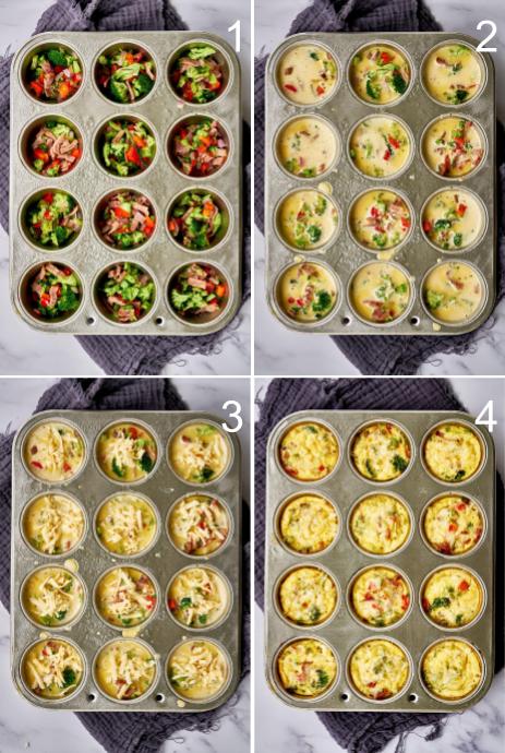 Healthy Muffin Tin Egg Cups - Baked Breakfast Muffin Tin Eggs