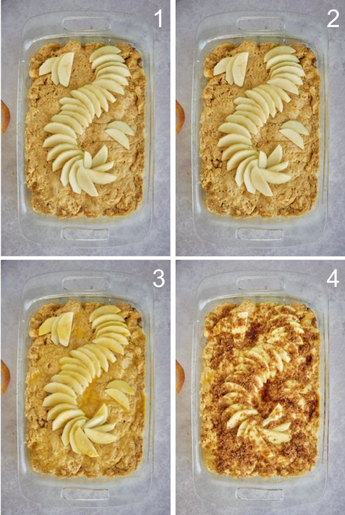Apple cake with apple design.