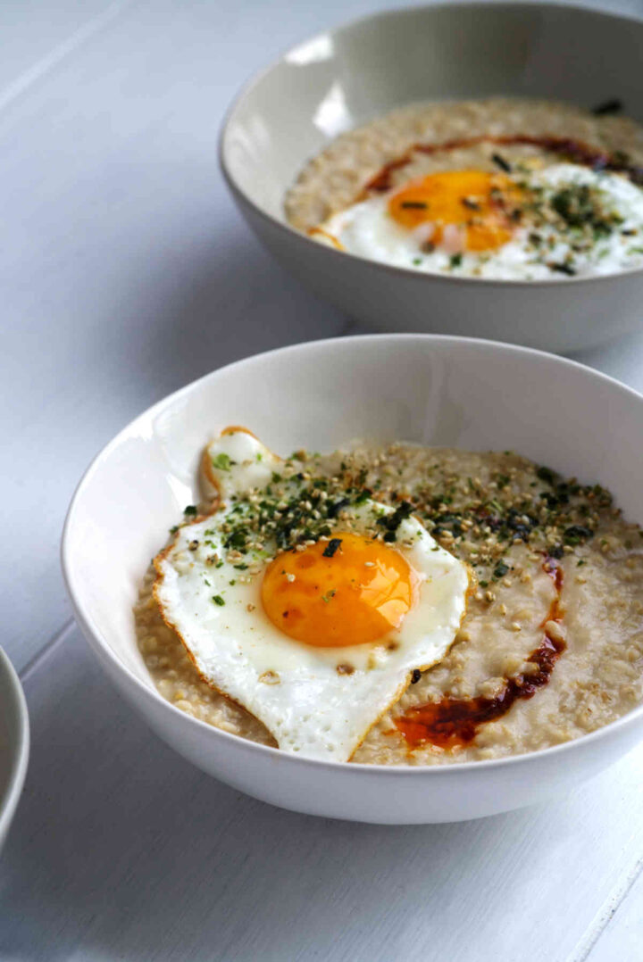 Simple Savory Miso Oatmeal Proportional Plate