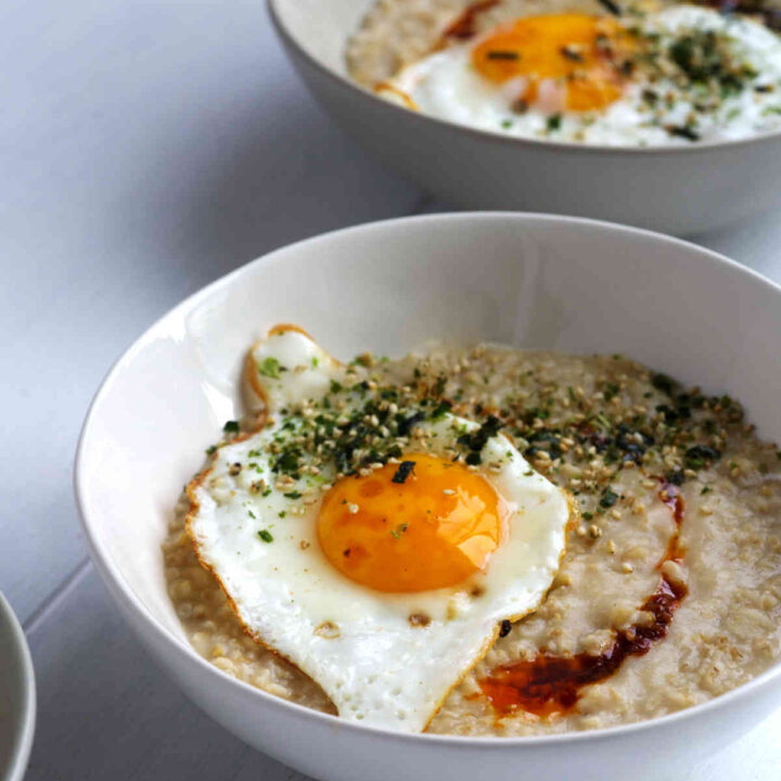 Simple Savory Miso Oatmeal Proportional Plate