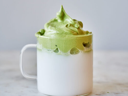 Dalgona Green Tea Latte Dalgona Coffee Trend