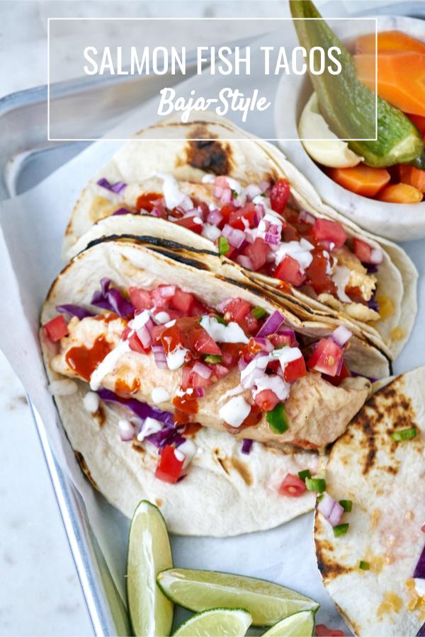 Salmon Fish Tacos (Baja-Style) | Proportional Plate