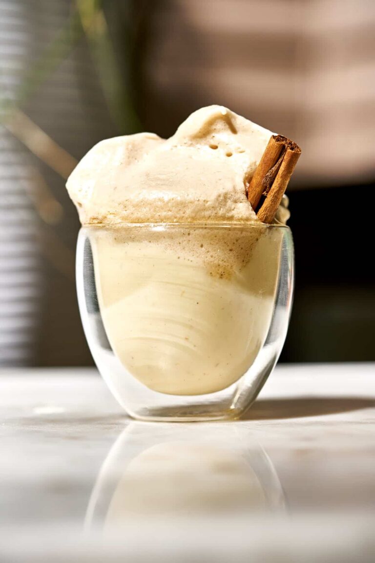 Eggnog with Brown Sugar Bourbon Meringue