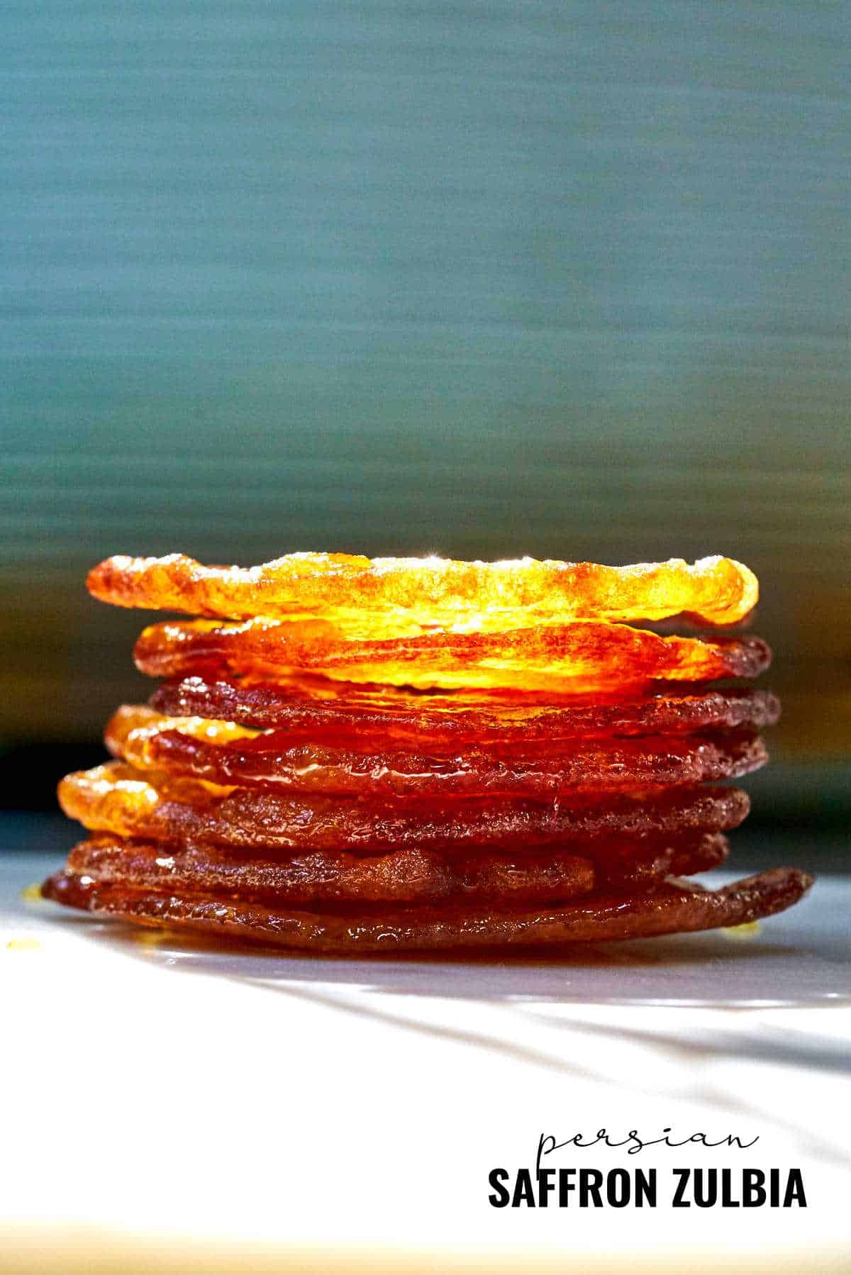 Saffron Zoolbia Persian Tea Candy Proportional Plate