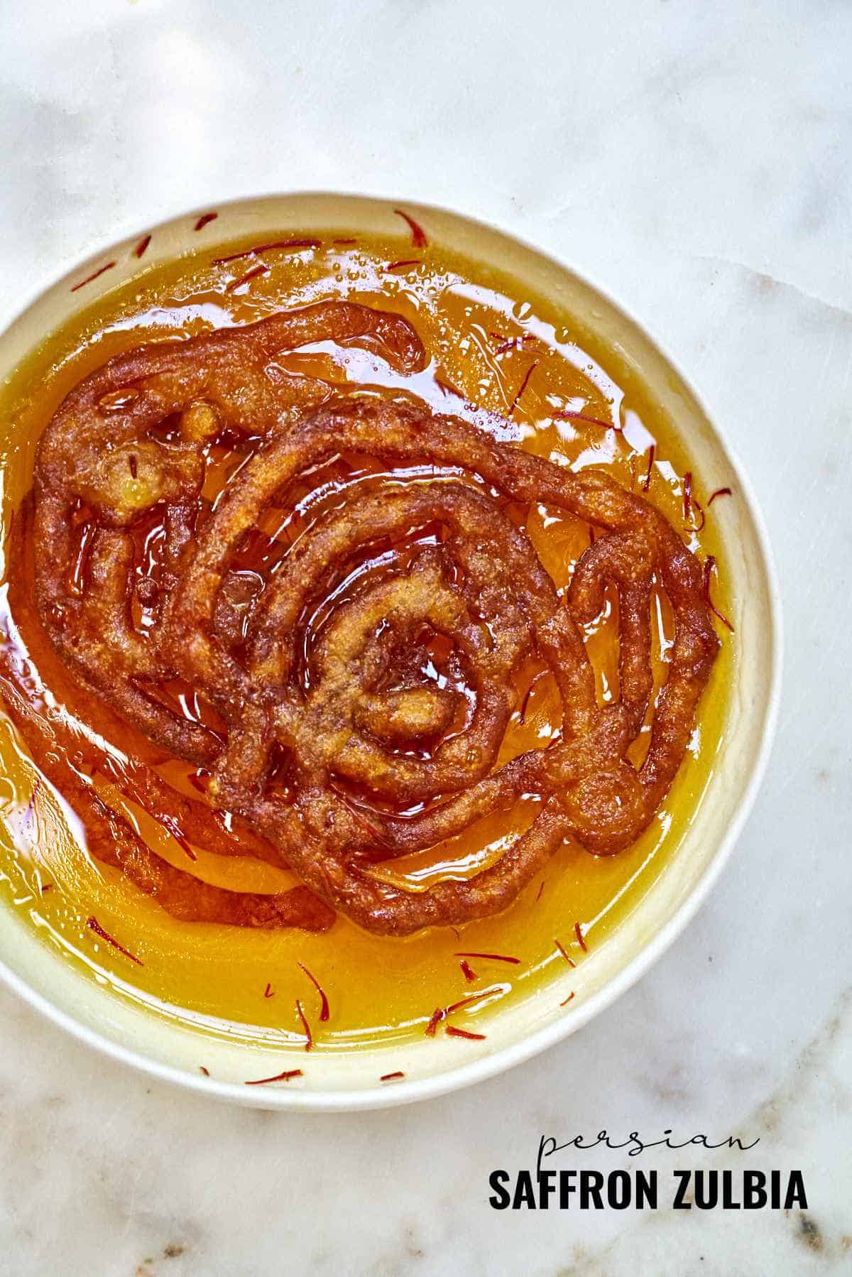 Saffron Zoolbia Persian Tea Candy Proportional Plate