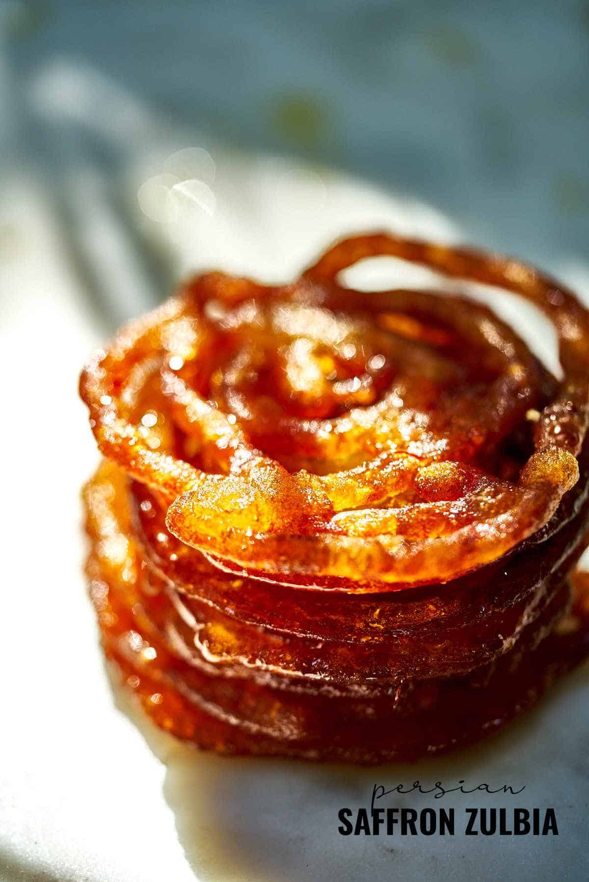 Saffron Zoolbia Persian Tea Candy Proportional Plate