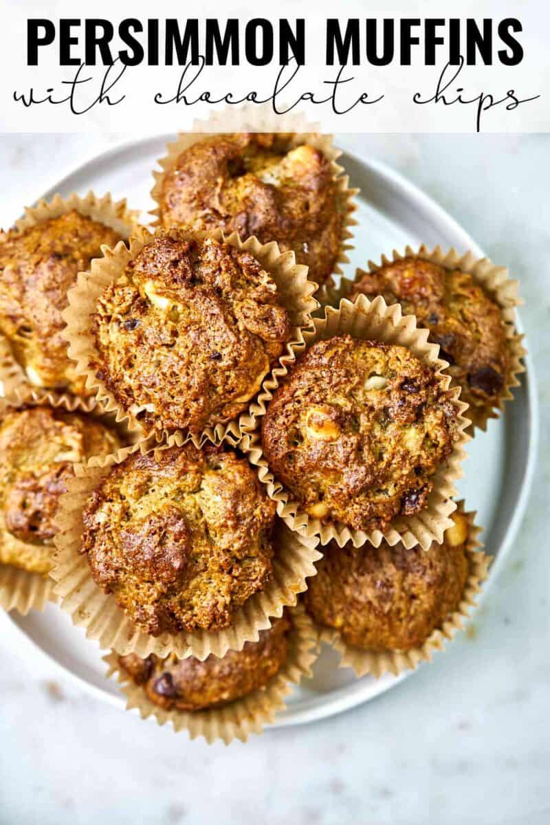 Top view of a stack of muffins.