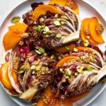 Roasted radicchio with persimmon.