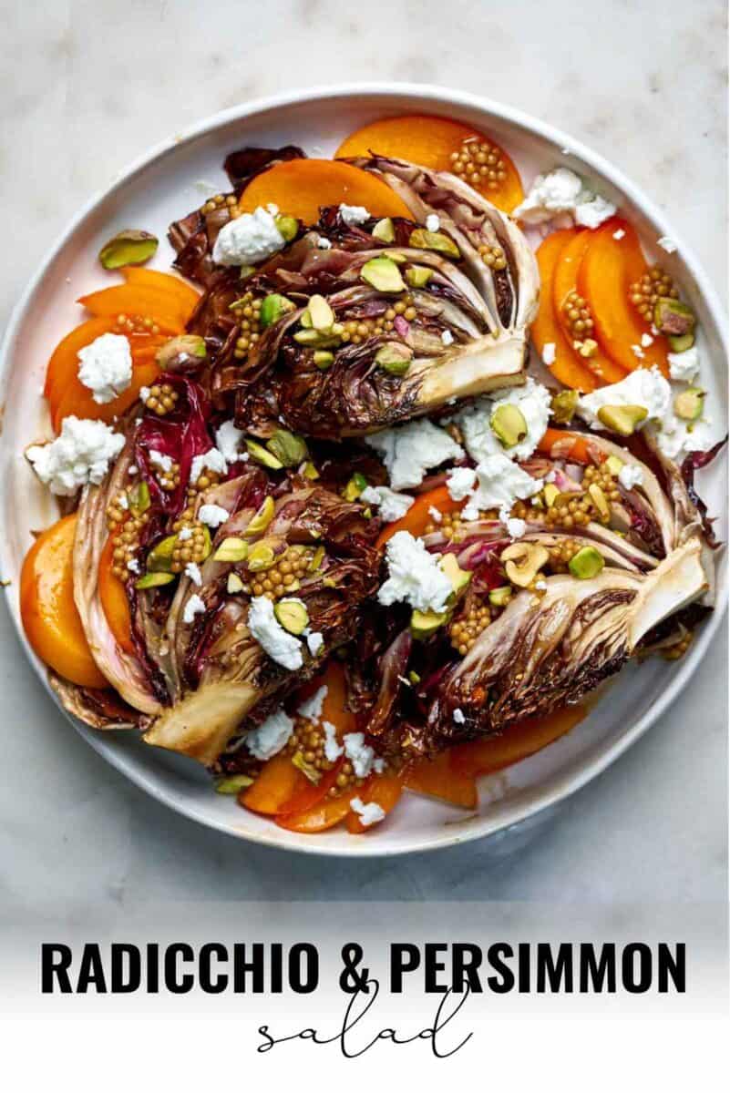 Roasted radicchio with persimmon.