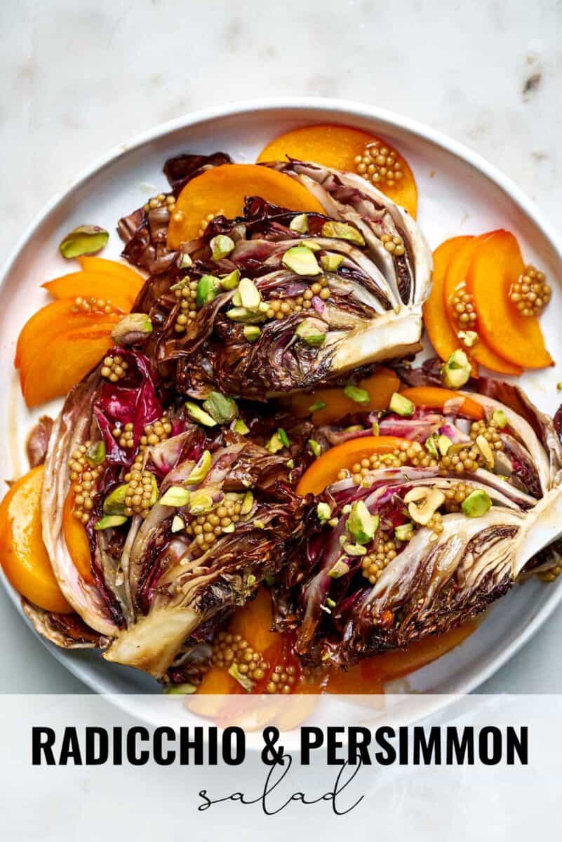 Roasted radicchio with persimmon.