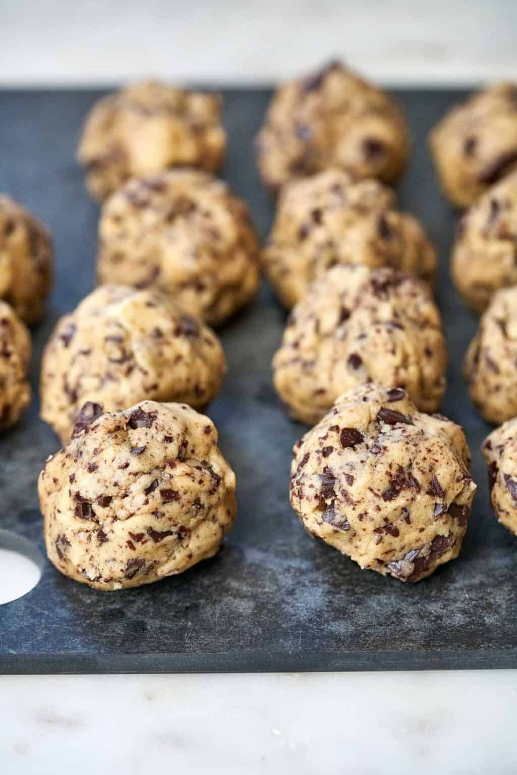 Dark Chocolate Chip Ghee Cookies Proportional Plate