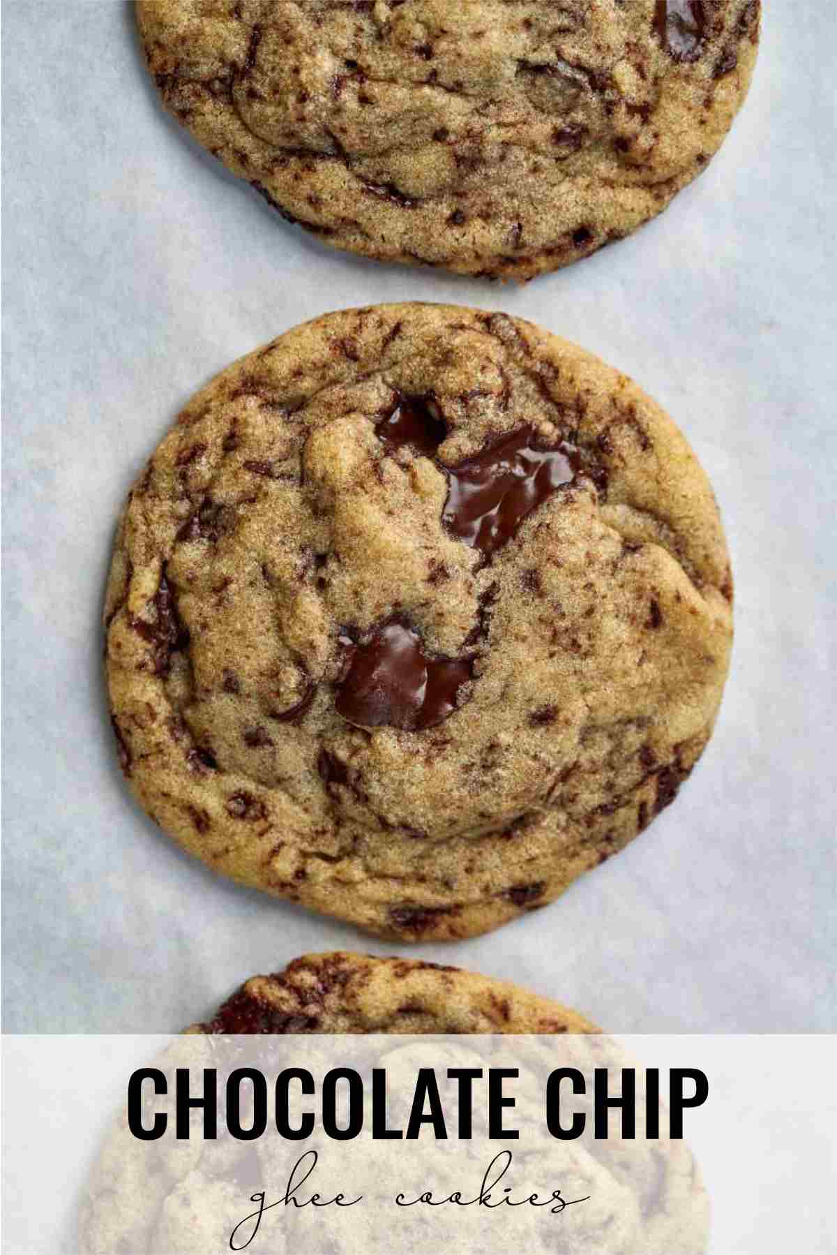 Dark Chocolate Chip Ghee Cookies Proportional Plate