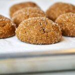 Cookies on a baking sheet.