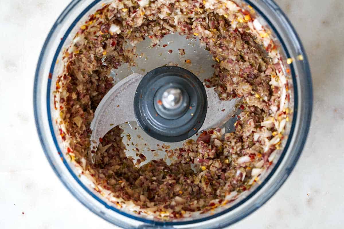 Puree in a food processor bowl.