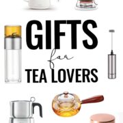 Collage of tea gifts.