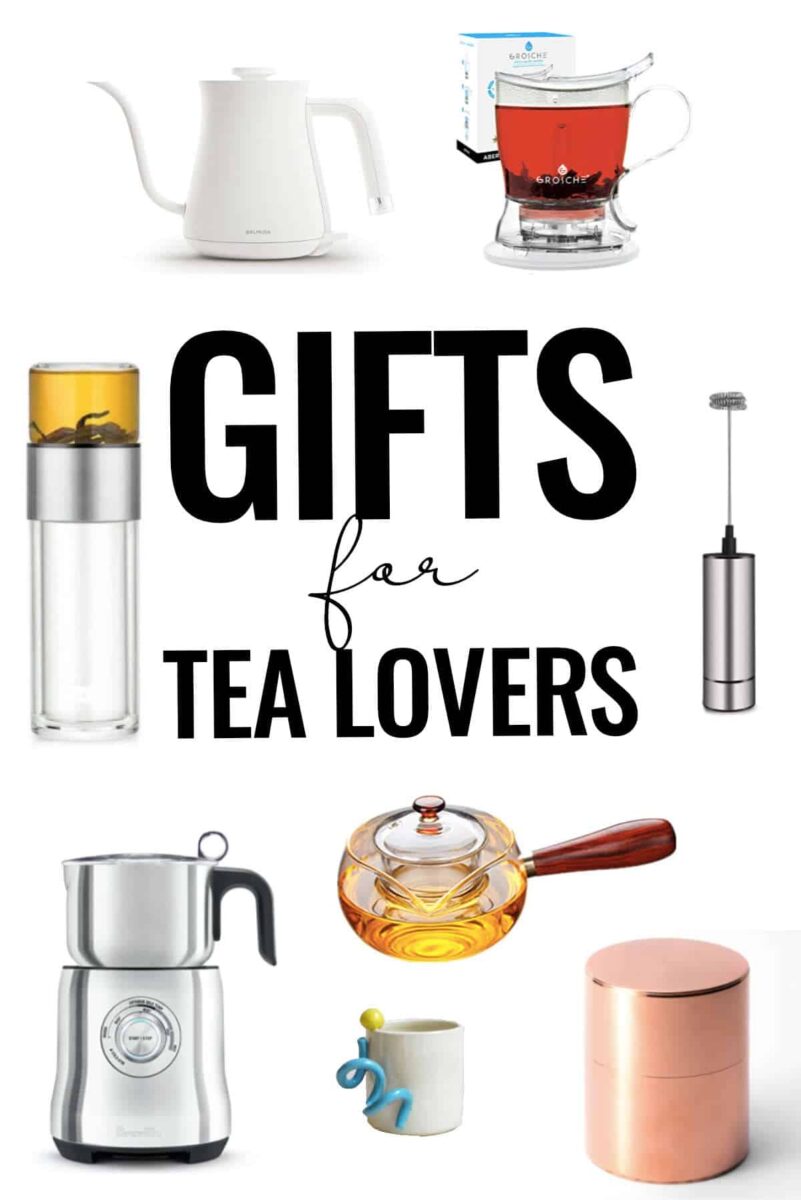 Collage of tea gifts.