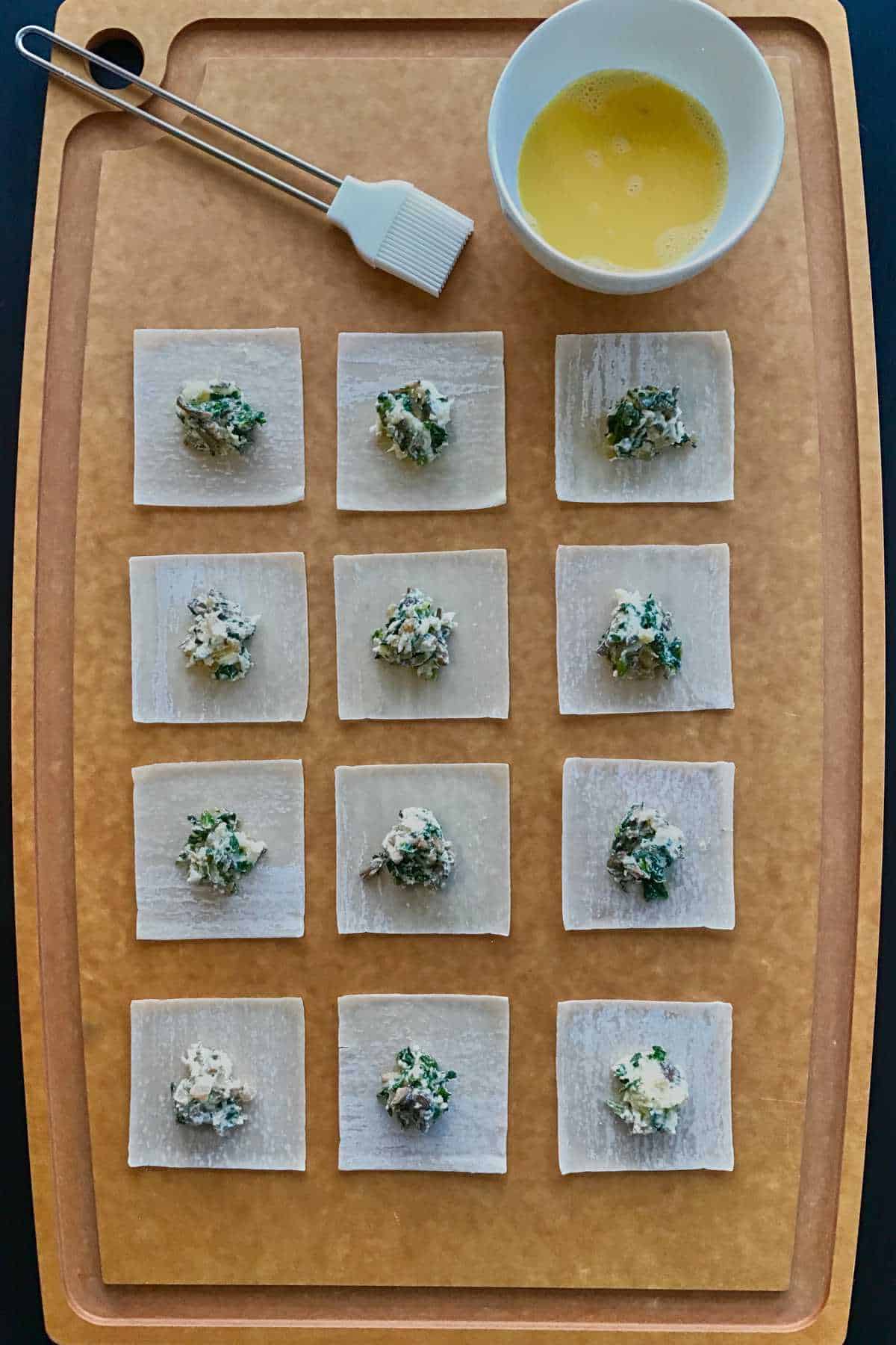 Spinach Mushroom Wonton Ravioli-image