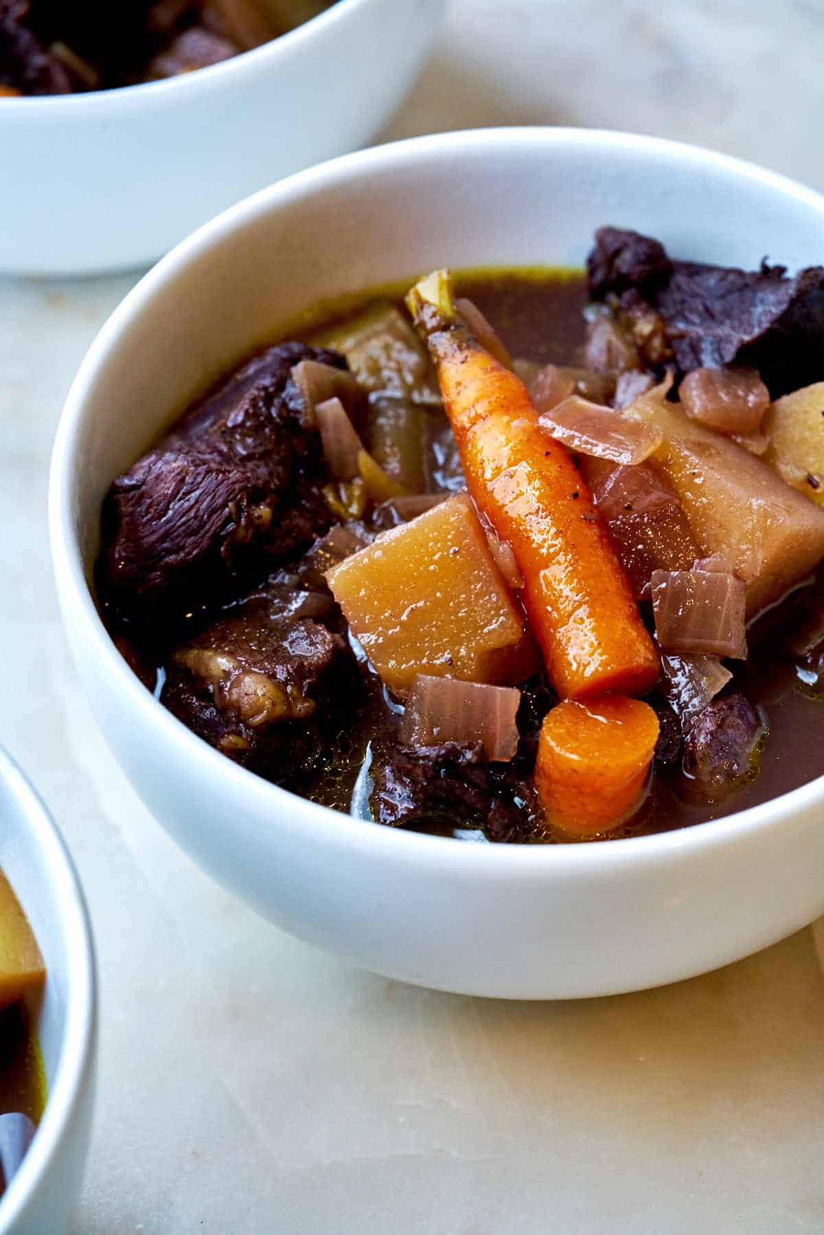 Bowl of beef stew.