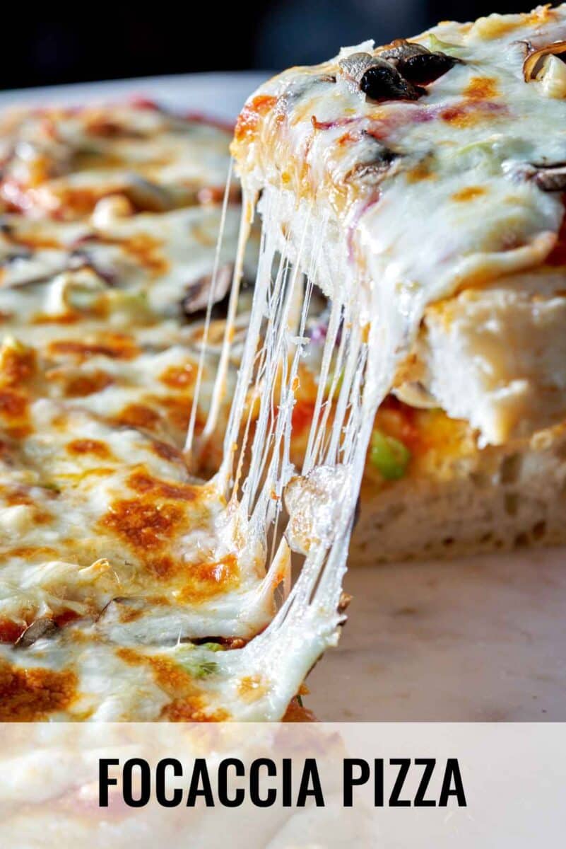 Pizza cheese pull.