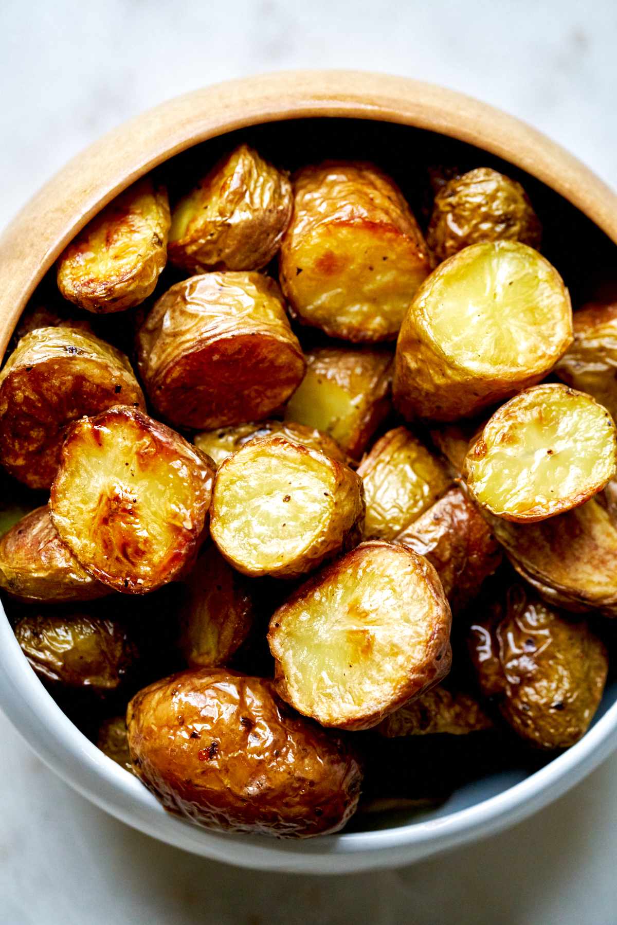 Bowl of roasted potatoes.