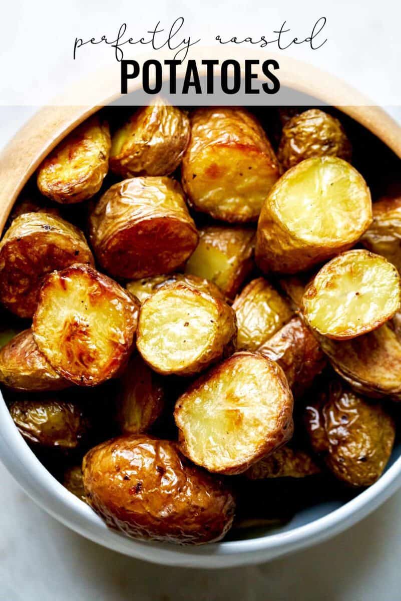 Bowl of roasted potatoes.