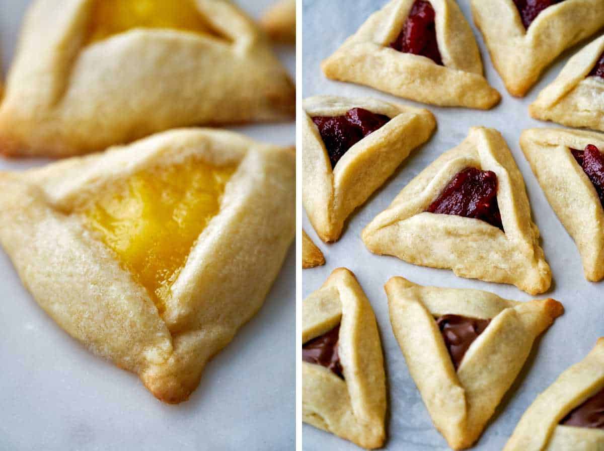 Colorful triangle cookies.