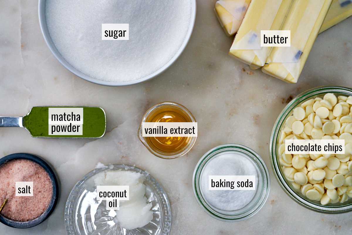 Ingredients on a countertop.