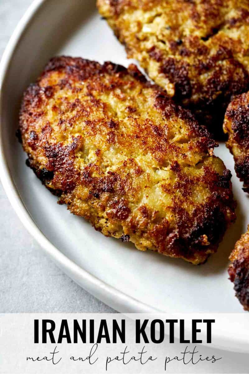 Meat patties on a plate.