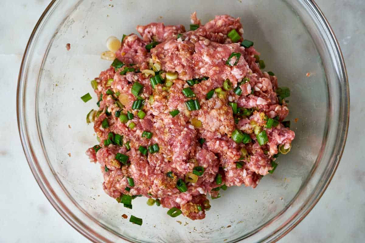 Ground meat mixture.