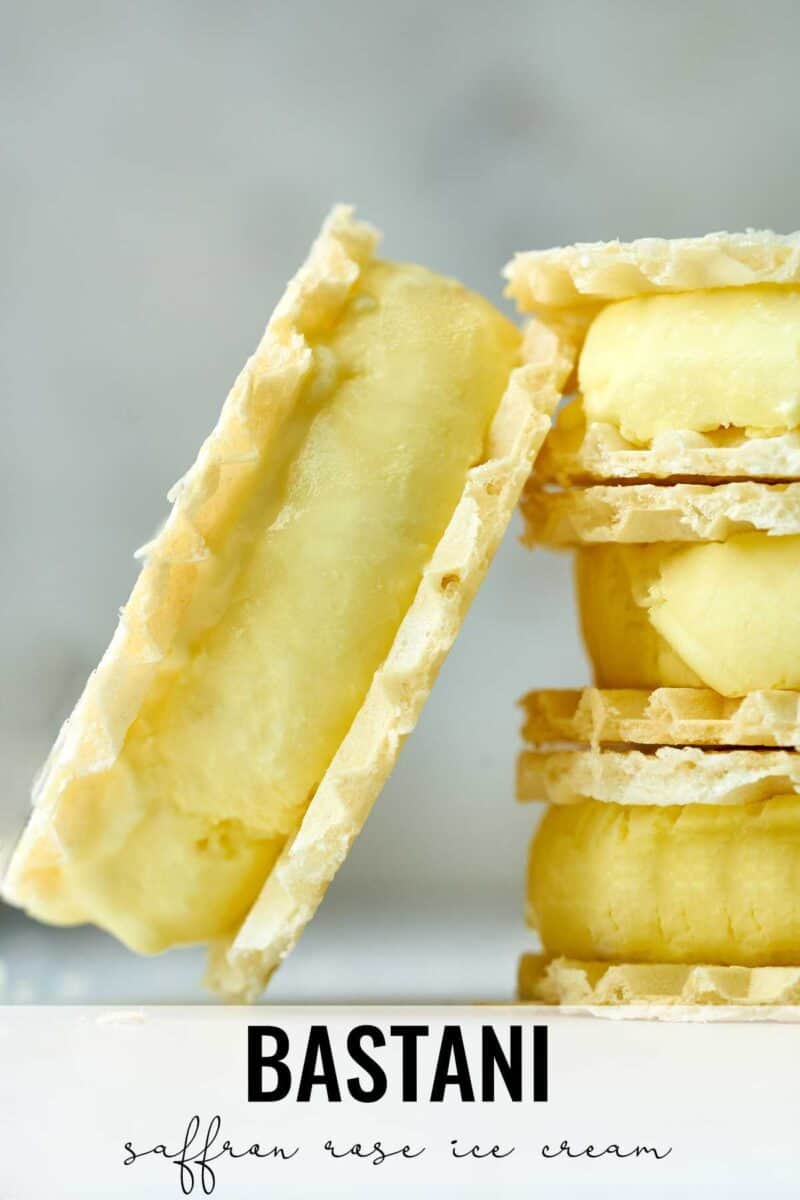 Stack of yellow ice cream sandwiches.