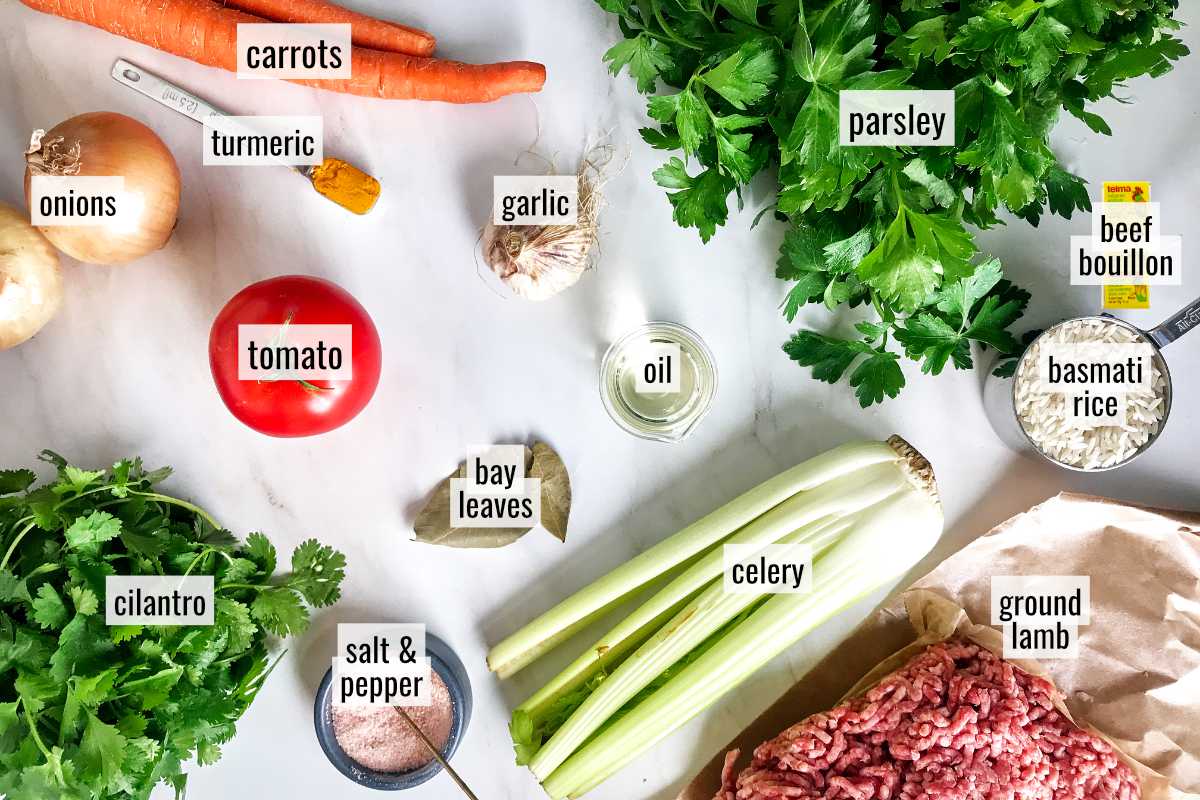 Ingredients on a white countertop.