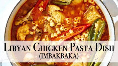 Imbakbaka - Libyan Chicken Pasta Dish - Proportional Plate