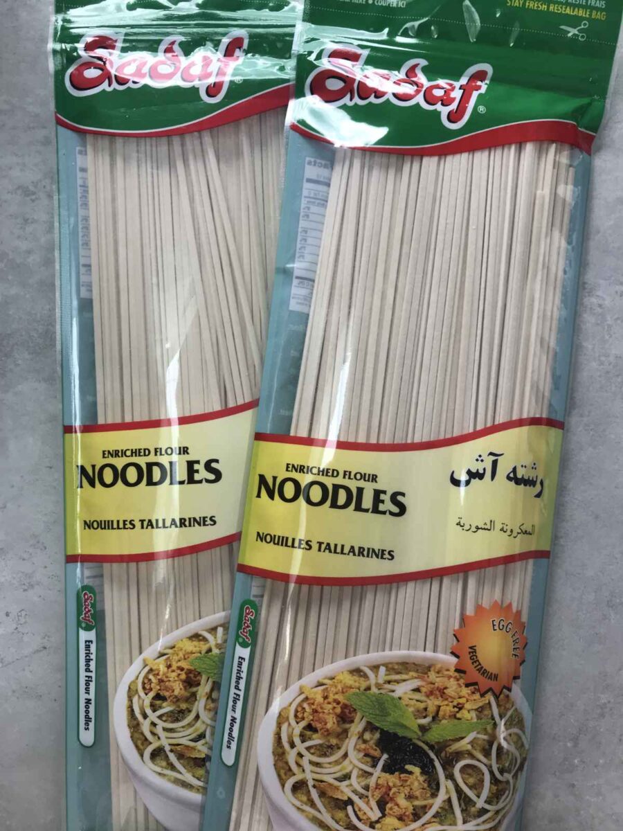 Packages of noodles.